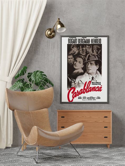Casablanca Movie Poster 1942, Italian Casablanca Movie Poster, Vintage ...