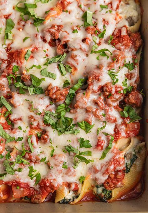 Ground Beef Stuffed Shells | Lemons & Zest