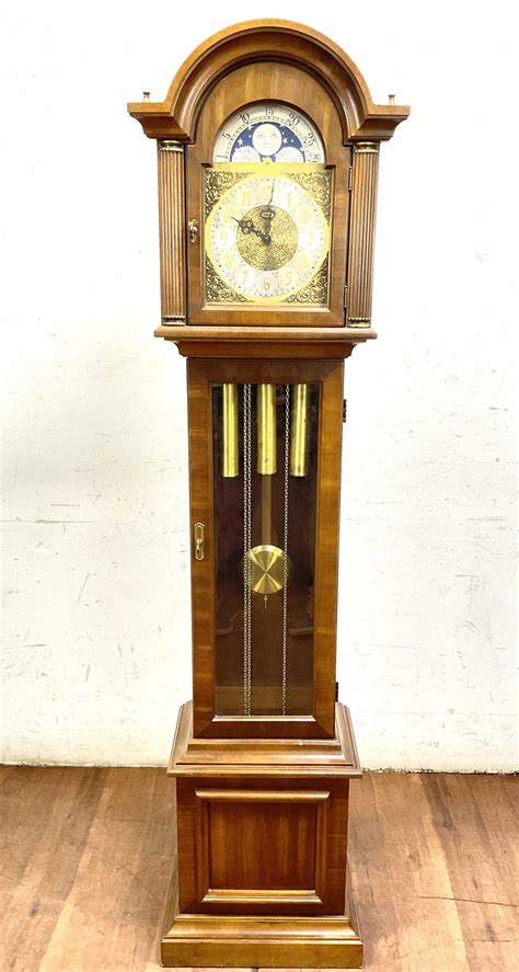 Lot - Ridgeway Tall Case Pendulum Grandfather Clock