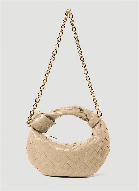 Bottega Veneta Jodie Chain Mini Shoulder Bag in Natural | Lyst