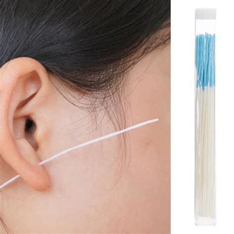 Amazon.com: 60PCS Blue and White Earrings Hole Cleaner Floss Disposable ...