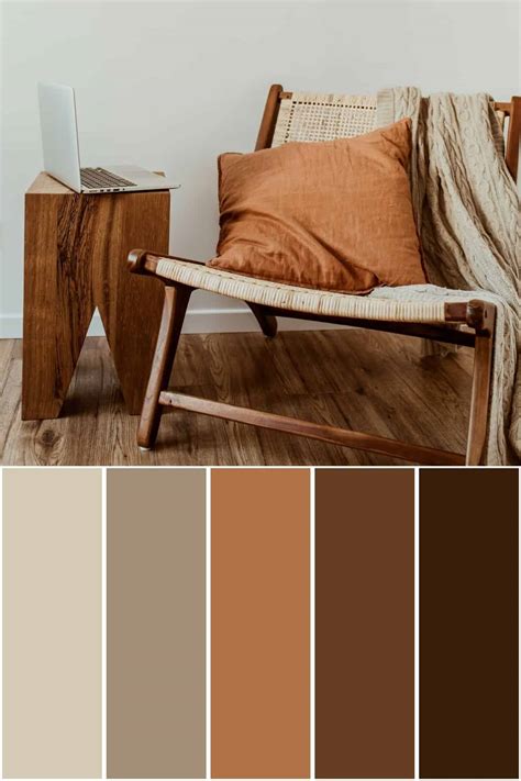 Shades of Brown Color Palette With Hex Codes and Paint Colors