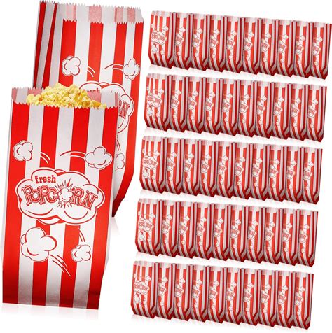 Baluue 100 Pcs Popcorn Packing Bag Snack Container Snackle Box ...