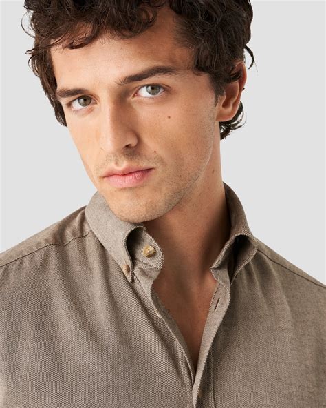 Brown Flannel Shirt - Eton