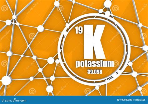 Potassium Chemical Element. Stock Illustration - Illustration of name, quantum: 103040240