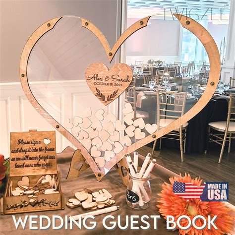 Custom Wedding Guest Book, Heart Guest Book, Wedding Guest Book ...