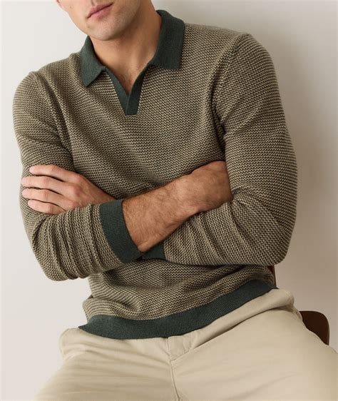 Liam Long Sleeve Sweater Polo – Marine Layer