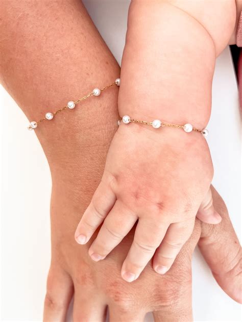 Pearl Baby Bracelet-baby Bracelet Girl-pearl Chain Bracelet-baby ...