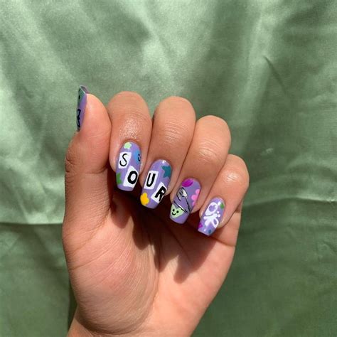 Olivia Rodrigo Sour-Inspired Nail-Art Designs | PS Beauty