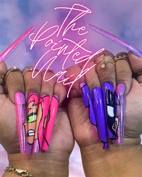 Starfire/raven Teen Titans GO Extendo Press on Nails 4XL Coffin Sz ...