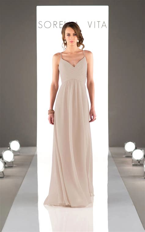 Chiffon Spaghetti Strap Bridesmaid Dress | Sorella Vita Bridesmaid Dresses