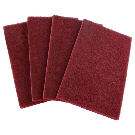 Amazon.com: HARSKIYER 4pcs Red Scouring Pads, Heavy Duty Scour Pads ...