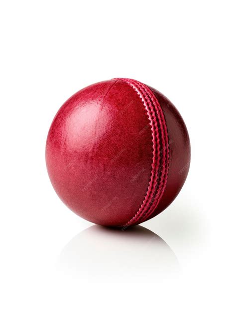 Premium AI Image | Cricket game ball isolated on white backgorund