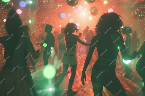 Premium Photo | Interracial dance party in a zerogravity nightclub