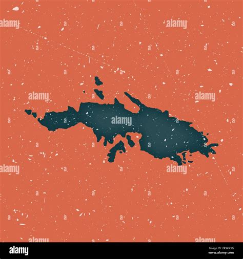 Saint Thomas vintage map. Grunge map of the island with distressed ...