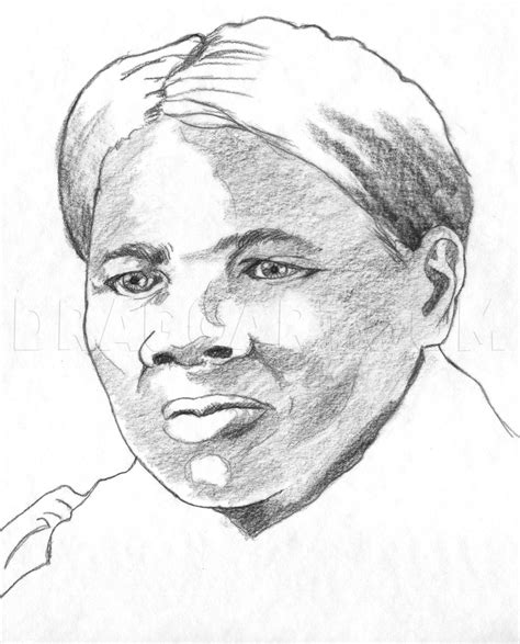 How To Draw Harriet Tubman, Harriet Tubman, Step by Step, Drawing Guide ...