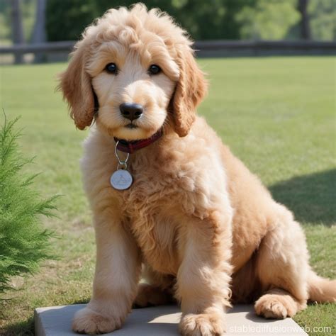 Goldendoodle Deluxe: A Golden Retriever-Poodle Mix | Stable Diffusion ...