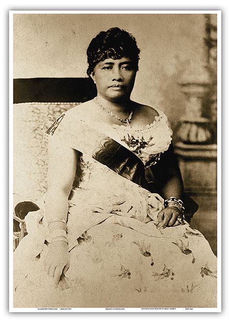 Queen Lili'uokalani (Liliuokalani) - Portrait of the Hawaiian Queen (1838-1917) - Vintage B&W ...
