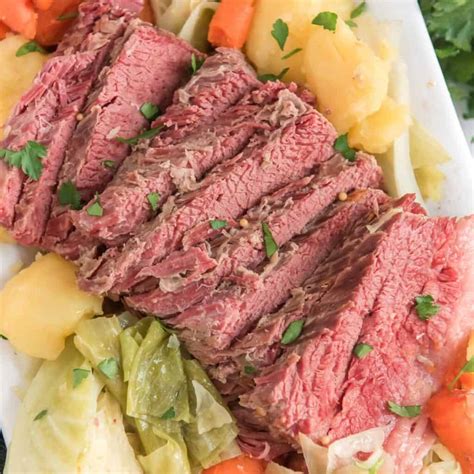 Traditional Irish Food Corned Beef And Cabbage