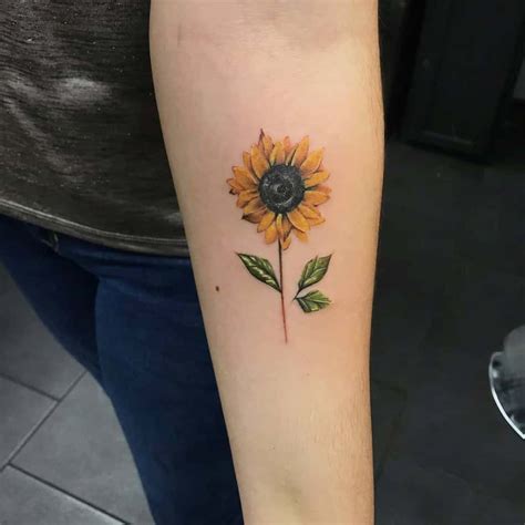 57 Small Sunflower Tattoo Ideas