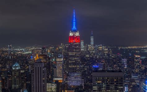 Download Empire State Lights New York Night iPhone Wallpaper ...