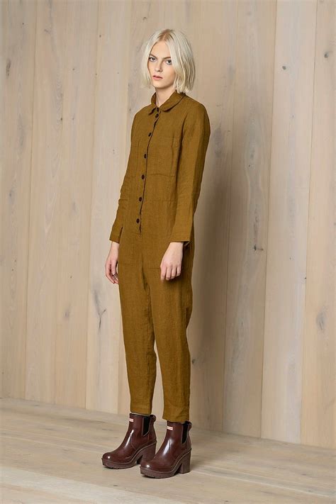 Linen jumpsuit linen overalls for women linen boiler suit | Etsy