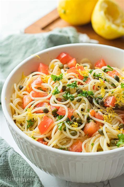 Lemon Capellini Salad | Recipe | Cold pasta dishes, Lemon pasta salads ...