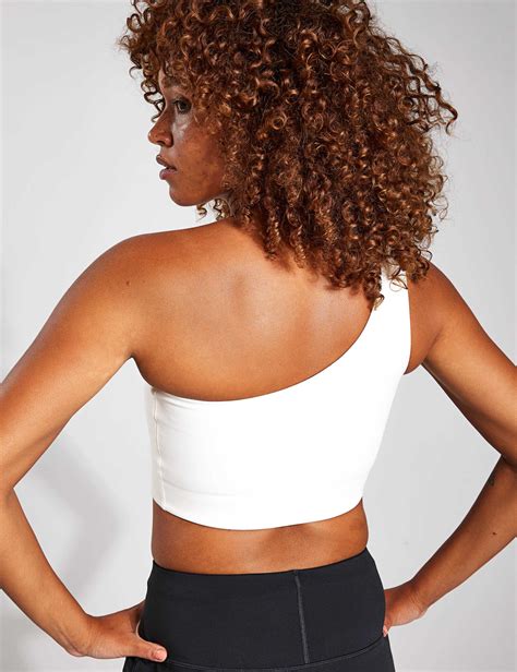 Bianca One Shoulder Non Wired Sports Bra | Girlfriend Collective | M&S