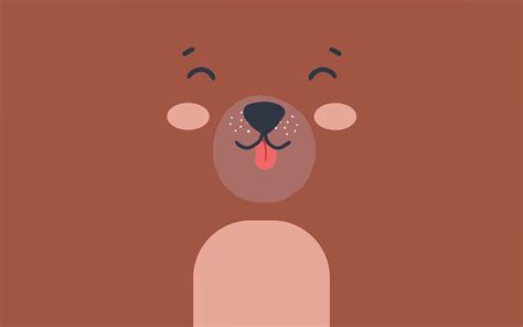 Cute Bear Wallpaper 4K, Brown aesthetic, Cute costume