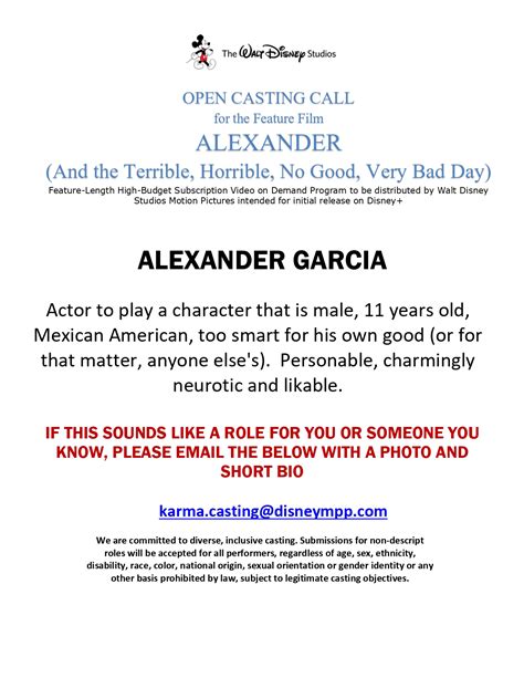 Casting Call for Disney