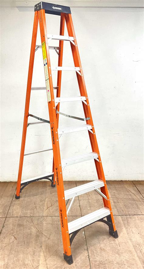 Lot - 8ft Husky Fiberglass A-frame Ladder