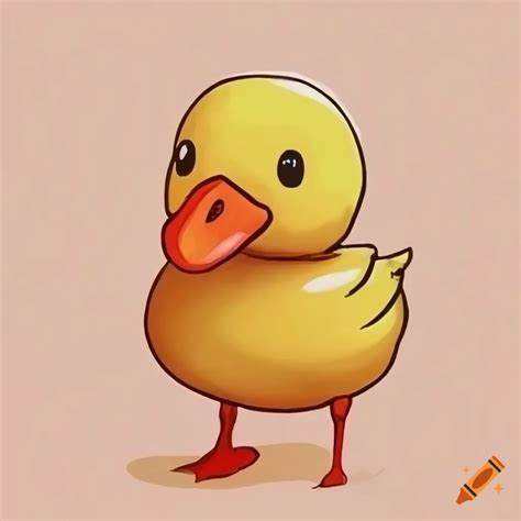 Cute Duck Cartoon Drawings