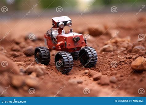 Small Mars Rover Model on a Reddish Soil Mimicking Mars Stock Photo - Image of soil, exploration ...