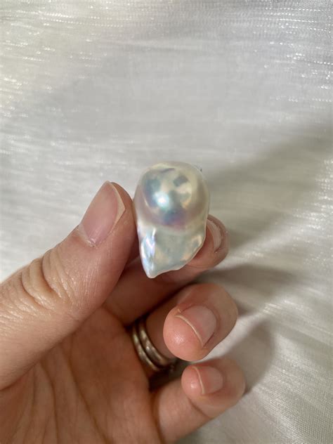 Fireball Baroque Pearl Ring/ Adjustable Ring/ Baroque White - Etsy