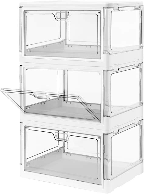Amazon.com: Ysmiltion Large Stackable Storage Drawers, 18 Quart Plastic ...