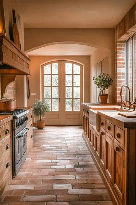 24 Brick Floor Kitchen Ideas for a Home With Timeless Style