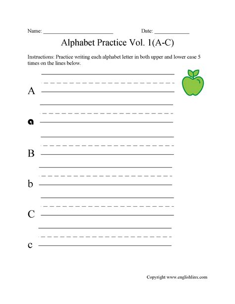 Writing Alphabet Letters Worksheets | Free Printable Alphabet Writing ...