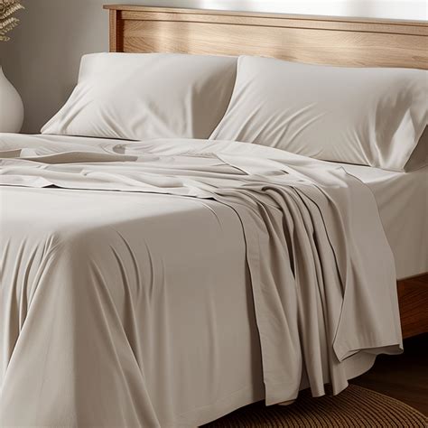 Bedsure 100% Cotton Sheets Queen Size - Soft Percale Sheets, 4 Pieces ...