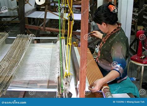 Silk Weaving stock photo. Image of weave, east, clothing - 733396