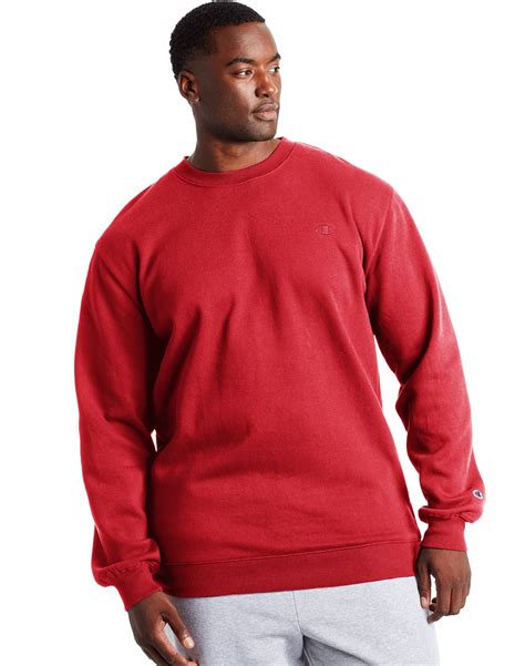 Big Tall Men`s Fleece Sweatshirt, CH104, 4XL, Crimson - Walmart.com