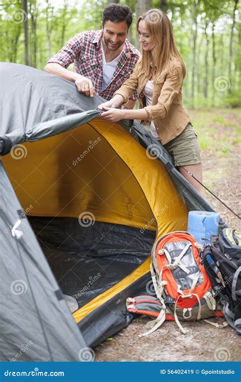 Pitch a tent stock image. Image of passion, relationship - 56402419