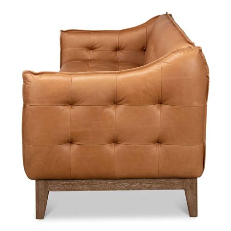 Mid-Century Style Leather Sofa For Sale at 1stDibs | mid century ...
