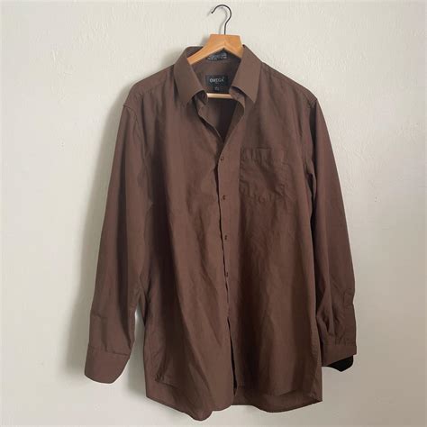 Omega Men's Brown Shirt | Depop