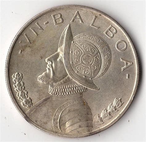 1947 Republica De Panama! .900 90% Silver Gr 26.73! VN Balboa! Nice ...