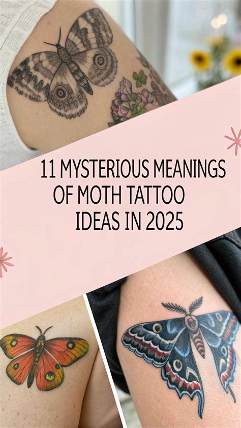 11 Mysterious Meaning of Moth Tattoos for a Symbolic Expression ...
