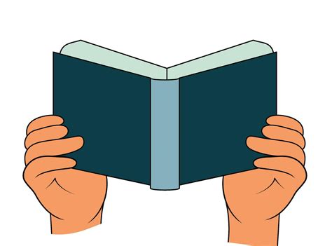 Book in hands vector illustration, Hands holding a book cartoon style ...