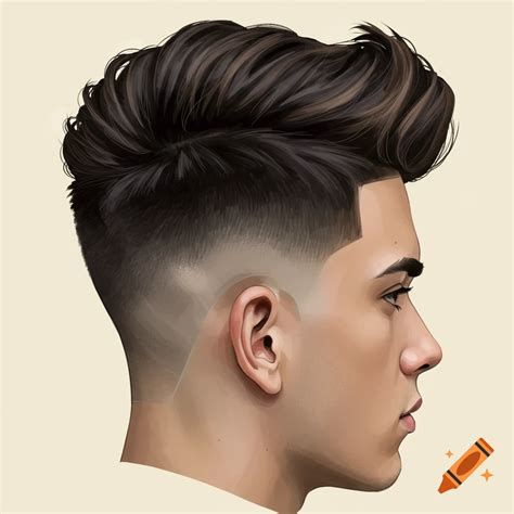 Low taper fade hairstyle on Craiyon