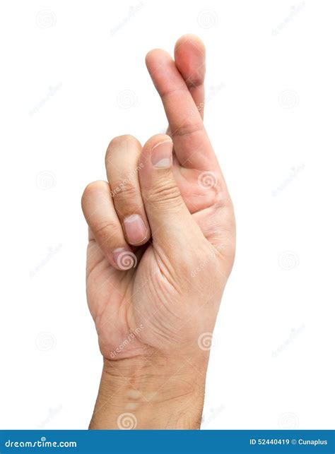 Finger crossed stock image. Image of lying, cross, idea - 52440419