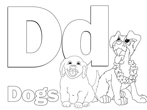 Letter d coloring pages to download and print for free