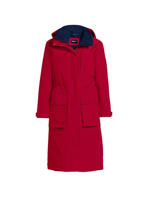 Lands' End Women's Squall Waterproof Insulated Winter Stadium Maxi Coat ...